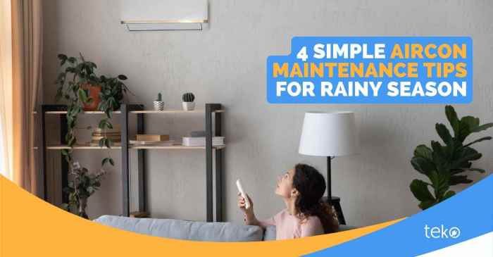 Tips for maintaining air conditioner during rainy season