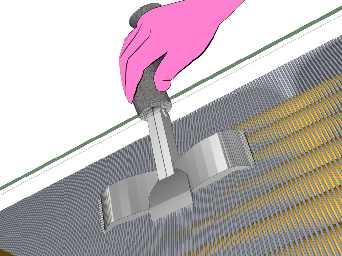 Condenser conditioner coil step